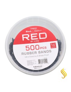 Red Kiss Rubber Band Medium 500 Piezas Gomas De Cabello